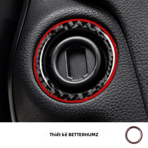 Miếng Dán Trang Trí Vòng Khóa Công Tắc Đánh Lửa Bằng Sợi Carbon Dành Cho Mercedes Benz W204 W205 A C Class GLA CLA GLC Phụ Kiện Nội Thất Ô Tô