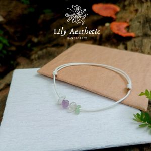 Gelang Tali Pria Wanita Manik Batu Alam Asli Terbaru | Simpel dan Elegan| CATRY |