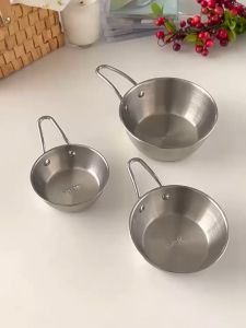ชามสแตนเลส พร้อมที่จับ ชามผสม ชามสลัด ชามผสมสแตนเลส กะละมังสแตนเลส พร้อมที่จับสําหรับตั้งแคมป์กลางแจ้งปิคนิค