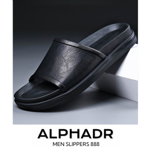 รองเท้าแตะหนังแท้ระดับไฮเอนด์สำหรับผู้ชาย ทรงหนา นุ่ม กันลื่น ทนทานต่อการสึกหรอ แฟชั่นฤดูร้อน สวมใส่สบาย รองเท้าแตะแบบสวมหัวเข็มขัด