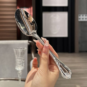 316 Stainless Steel Western Dining Spoon Rice Spoon Soup Spoon Elegant Dry Rice Spoon C-SISAN Brand Main Course Utensils