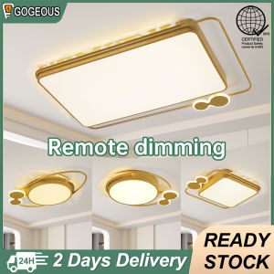 Gogeous 60W 144W ceiling lights modern design golden luxury ceiling light with remote night light function ceiling lamp for dinning room bedriin living room