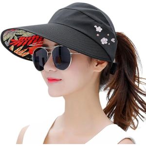 Summer Sun Hats for Women Wide Brim Sun Hat UV Protection Caps Floppy Beach Packable Visor Protection Sports Sun Hat