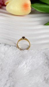 Panlandwoo - Cincin Titanium Wanita Demi Black