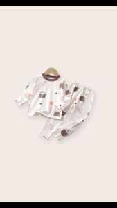 Canacana 6M-4Y Newborn Sleepwear Top & Bottom Pyjamas Baby Girl Boy Clothing Baju Tidur Budak 0204