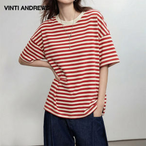 Laid-back Color-blocked Stripe T-shirt