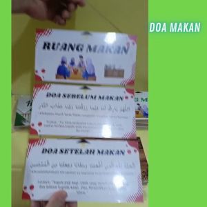 Hiasan Dinding dengan Doa Makan 3 Susun Gantung