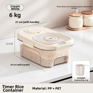 Airtight Pest-Proof Press Open Grain Storage Container 20Lbs