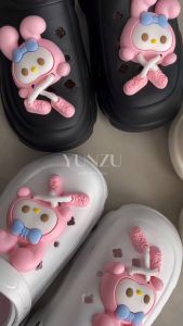 Sandal Baim Fuji Wanita My Melody Jibbitz Series Kekinian Tebal 5cm Anti Slip