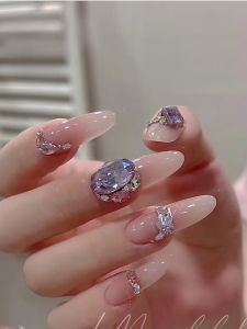Crystal Nail Art Drill Collection Violet Moonlight Set Pigeon Egg Design Ice Sugar Stack Diamond Synthetic Cubic Zirconia