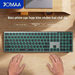 Bàn Phím Có Đèn Nền Bluetooth Không Dây Kích Thước Đầy Đủ Yên Tĩnh Mỏng Đa Thiết Bị Có Thể Sạc Lại QWERTY Với Bàn Phím Số Cho Máy Tính Để Bàn Máy Tính Xách Tay Máy Tính Bảng