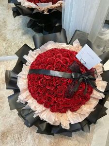 Valentines Day Gift Rose Bouquet Soap Flowers Eternal Simulation Flowers Starry Sky for Girlfriend Best Friend Anniversary