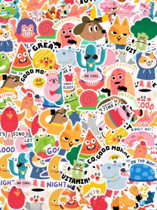 50 Sticker Mơ Màng Khuyến Khích Hình Quả Lá Trái Cây Động Vật Trẻ Em Giảng Dạy Thú Vị Quà Tặng Thủ Tục Đồ Sáng Tạo Trang Trí Túi Xách Máy Tính Bàn