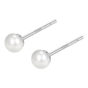 Lnieer | Sterling Silver Natural Freshwater Pearl Ear Studs