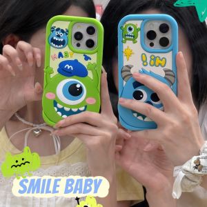 【 Hot】เคสโทรศัพท์ซิลิโคนเหลวนวัตกรรมรูปดวงตาสีฟ้าสดใสและสีเขียวพร้อมสายคล้องสำหรับ iPhone 6 7 8 XS 11 12 13 14 15 16ซีรีส์