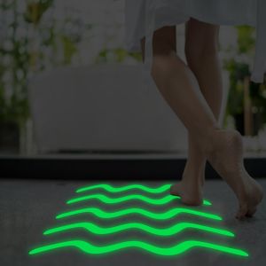 New 12pcs Noctilucent Non-Slip Shower Strip Paste Transparent Bathtub Mat Step Anti-Fall High-Strength Sticky Safety Tape Pad