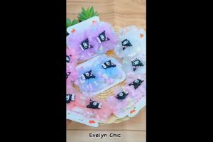 Jepit Rambut Pita Renda Klip Gaya Korea - Jepit Rambut Anak Renda Motif Kitty Black