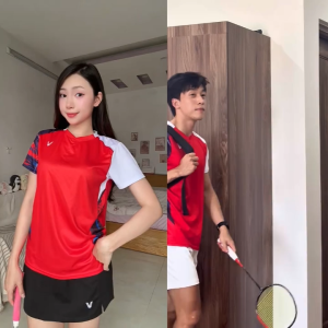 Áo Cầu Lông Quần Cầu Lông Bộ Cầu Lông Nam Nữ Chuyên Nghiệp Vải Thoáng Khí A819 - V Badwear