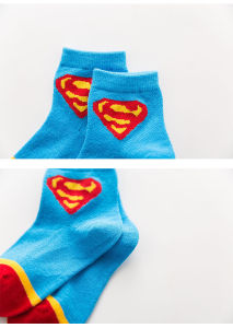 KAOS KAKI ANAK SEKOLAH TK LAKI KEKINIAN UMUR 3 - 7 TAHUN SOCK KIDS COWOK KARAKTER SUPERHERO SUPERMAN A1