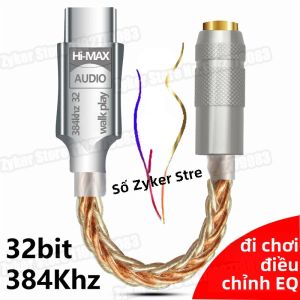 Bộ Khuếch Đại Tai Nghe DAC HiFi Type C Sang 3.5mm Bộ Giải Mã Âm Thanh USB C Chip CB1200AU Card Âm Thanh Kỹ Thuật Số Bộ Giải Mã Cho Android Chất Liệu Kim Loại Thiết Kế Di Động
