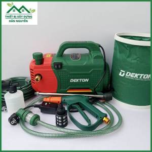 Máy rửa xe có chỉnh áp Dekton DK-CWR2951công suất 2950Wcó công tắc an toàn chống rò điệnkèm cây nối dài súng 36CMmáy bơm nước.Tặng xô nước 13L