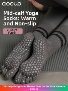 O:OOUP | Vớ Yoga Chống Trượt Mid Calf Ngón Chân Tách Riêng