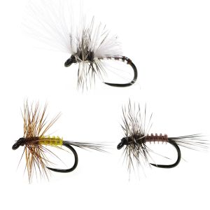 5pcs/6pcs #20 Rooster Hackle Mayfly Barbless Fish Hook CDC Feather Dry Fly Artificial Insect Bait Trout Grayling Fishing Lure