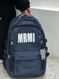 กระเป๋าเป้สะพายหลังผ้าไนลอนความจุขนาดใหญ่สำหรับผู้หญิง กระเป๋าสะพายไหล่แบบยูนิเซ็กซ์สไตล์วินเทจแบบลำลองสำหรับนักเรียนมัธยมปลายและมหาวิทยาลัย