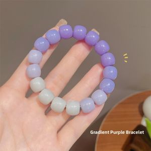 White Jade Lotus Seed Beaded Bracelet Girls Style Wristwear Playful Finger Soft Design Fashion Jewelry Accessory