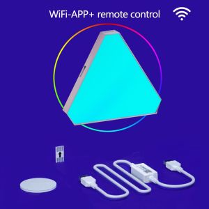 Smart WiFi Triangle Night Light RGB Triangle Wall Lights APP Control Creative Decorat Wall Lamps  For Gaming Room Decor