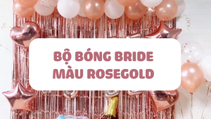 Bộ bong bóng trang trí tiệc chia tay độc thân màu hồng rosegold ctdt17