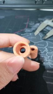 หินเจียรรูใน หินเจียรรูในสีเขียว เบอร์80 ขนาด 16x16x6 mm. บรรจุ1ชิ้น