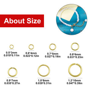 Stainless Steel Golden Jump Rings Closed Loop Connectors 100pcs/Lot 3-10mm For Jewelry Making DIY Bracelets Necklaces Earrings