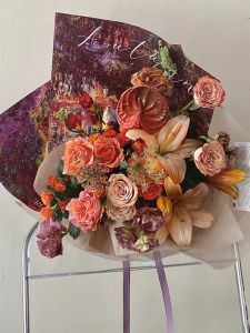 Bộ Giấy Gói Hoa Phong Cách Cổ Điển Giấy Gói Hoa Tươi Giấy Gói Chữ Cái Tiếng Anh Giấy Gói Bó Hoa Vật Liệu Giáng Sinh Giao Hàng Hoa Tươi