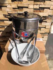 Terbaru Dandang Bakso Stainles Tebal 20.22.24.26 Free Mangkuk centong capit COD MURAH