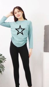 GS - Longsleeve Star Black // Blouse serut Longslevee DTF