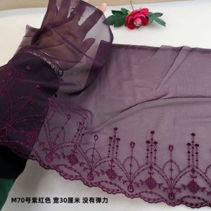 ขอบลูกไม้ปักตกแต่งกระโปรงสีม่วงแดงทำมือวัสดุผ้าอุปกรณ์เย็บตัว DIY อุปกรณ์ตกแต่งบ้านจากจีนแผ่นดินใหญ่