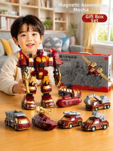 Magnetic Assembling and Transforming Robot Car Toy
