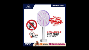 2in1 Raket Membunuh Nyamuk Elektrik Mosquito Racket Electric Rechargeble Mosquito Killet portable