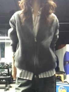 Cleanfit Zipper Open Cardigan Stand Collar Loose Lazy Style Knitted Sweater American Retro Jacket for Women Autumn Season