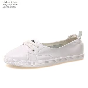 LEKEN | Low-cut White Canvas Shoes for Women Breathable Slip-on Pregnant-friendly