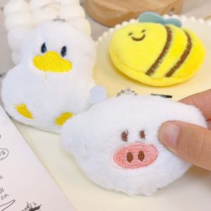 【♡Lovely girls house♡】3Pcs Cute Animal Keychain Plush Doll Toy Bag Pendant Student Schoolbag Decoration Friend Gift