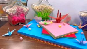 Sét tệp 100 tờ giấy gấp Origami giấy thủ công gấp hạc hoa ( 10 màu tổng 100 tờ) nhiều kích thước-ESTLA