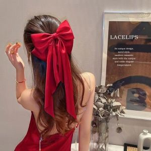 Black Large Bow Hair Clip for Women Red Hair Accessories Hair Grips Hair Decorations New Style Hairpins Hair Accessories