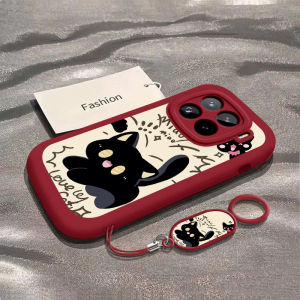 Xiaomi 15 pro Phone Case New Cute Black Cat Design Protective Shockproof Couple Style Silicone Material Environmentally Friendly