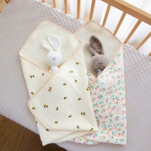 Baby Quilting Blanket Pure Cotton Gauze Cover Blanket Newborn Bag Towel Newborn Anti-Shock Swaddling Baby Hug Children Nap Blanket