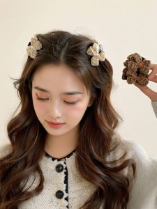 Fluffy Butterfly Knot Small Hair Clip Princess Style Womens Hair Accessories Fresh Outburst Korean Style Non-Mall Same