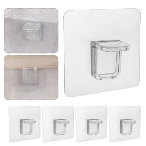 2/4Pcs Support Hooks Clapboard Sticky Hook Holder Punch-free Layered Partition Bracket Paste Adhesive Wall Screw Hook