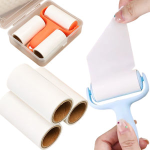 Portable Sticky Hair Roller / with 3 Replacement Paper / Pet Hair Remover Dust Roller / Clothes Lint Brush Hair Remover