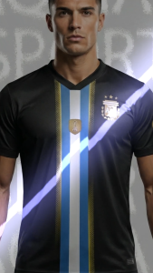 Baju Bola Custom – Motif Argentina Bisa Custom Nama dan Nomor – Dryfit Adem
